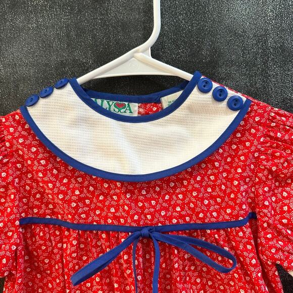Vintage Alyssa Red/White/Blue Dress, EUC, Sz 5Y. (5A) - Picture 3 of 7